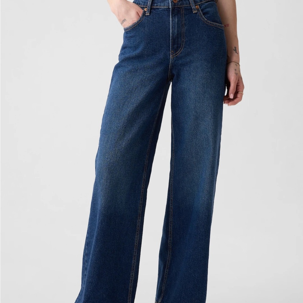 GAP High Rise Stride Wide-Leg Jeans 29 T